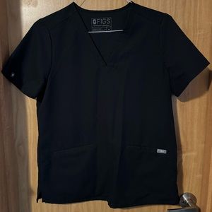 Fig black scrub top